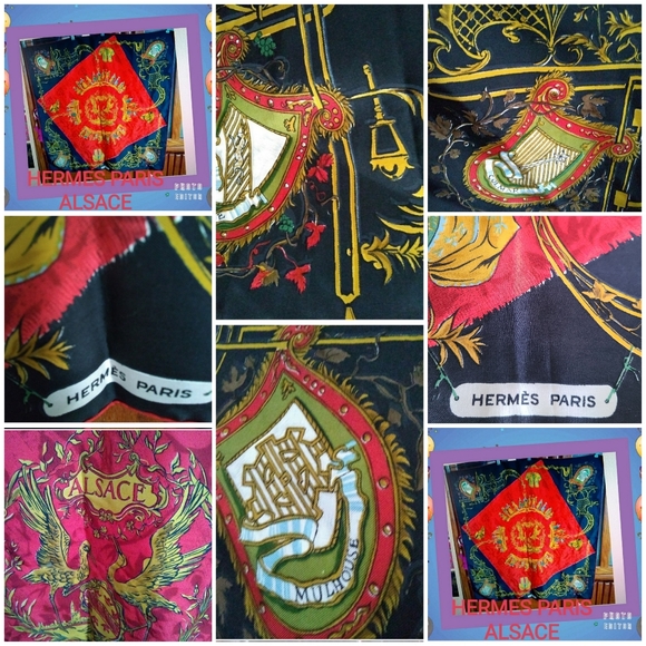 🌟🌟🌟HERMES PARIS ALSACE 100% SILK SCARF🌟🌟🌟 - Picture 2 of 9